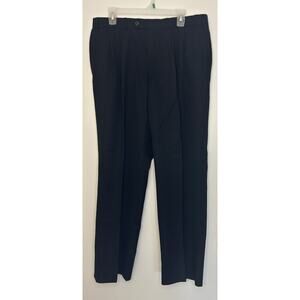 LAUREN RALPH LAUREN Navy Blue 120s Cashmere Dress Pants Mens 36/30 Vintage